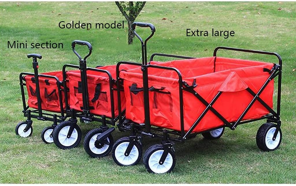 Generic Shoppicart Four-Wheeledt Children's Supermarket Foldiportable Outdoor Handligoods Push Rod Tow Campishoppicart Grocery Cart/2/a