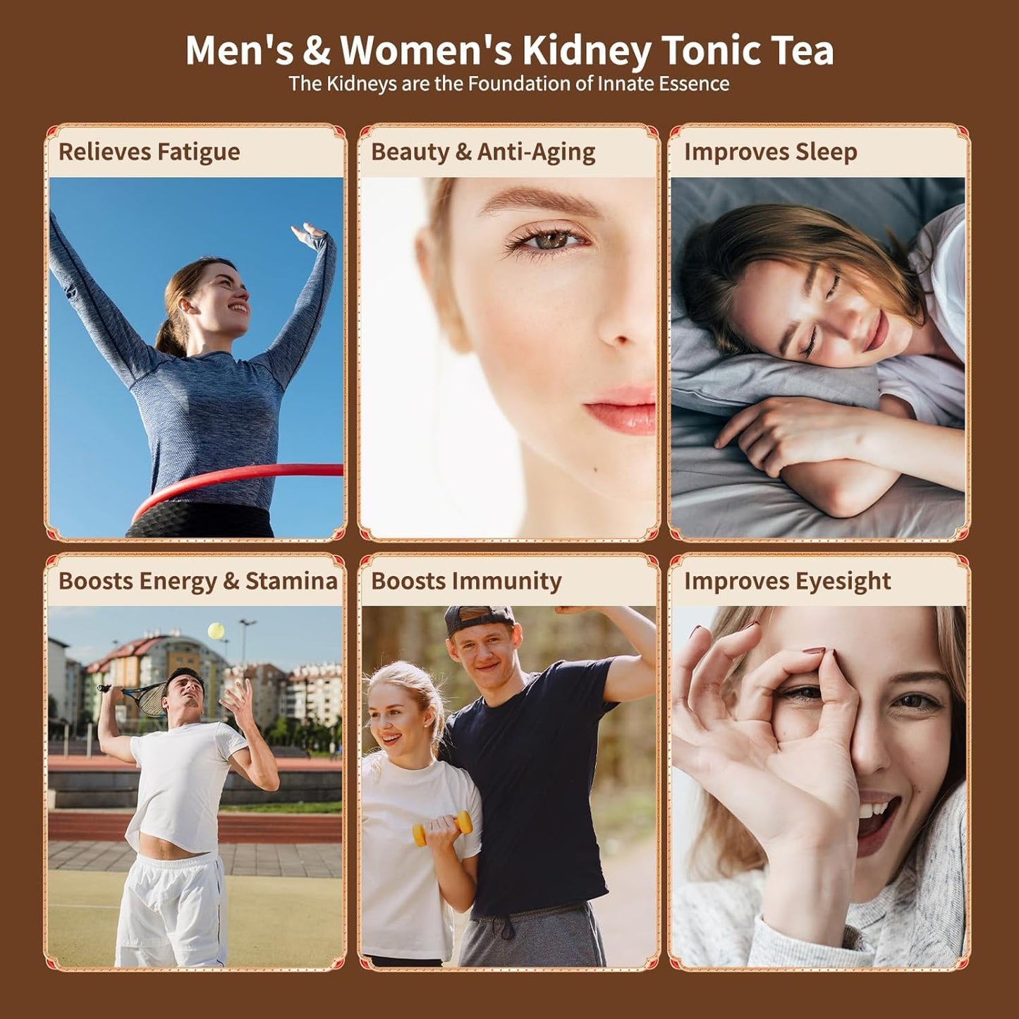 Ginseng Five Treasures Kidney Tea, Traditional Chinese Herbal TeaBags,