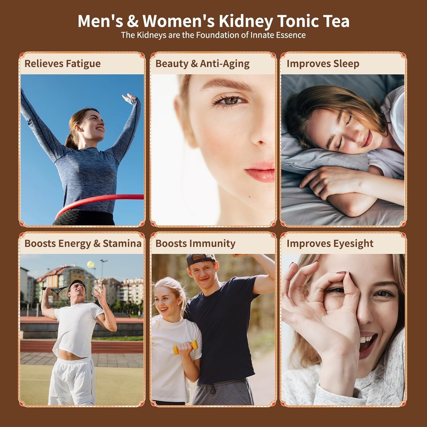 Ginseng Five Treasures Kidney Tea, Traditional Chinese Herbal TeaBags,