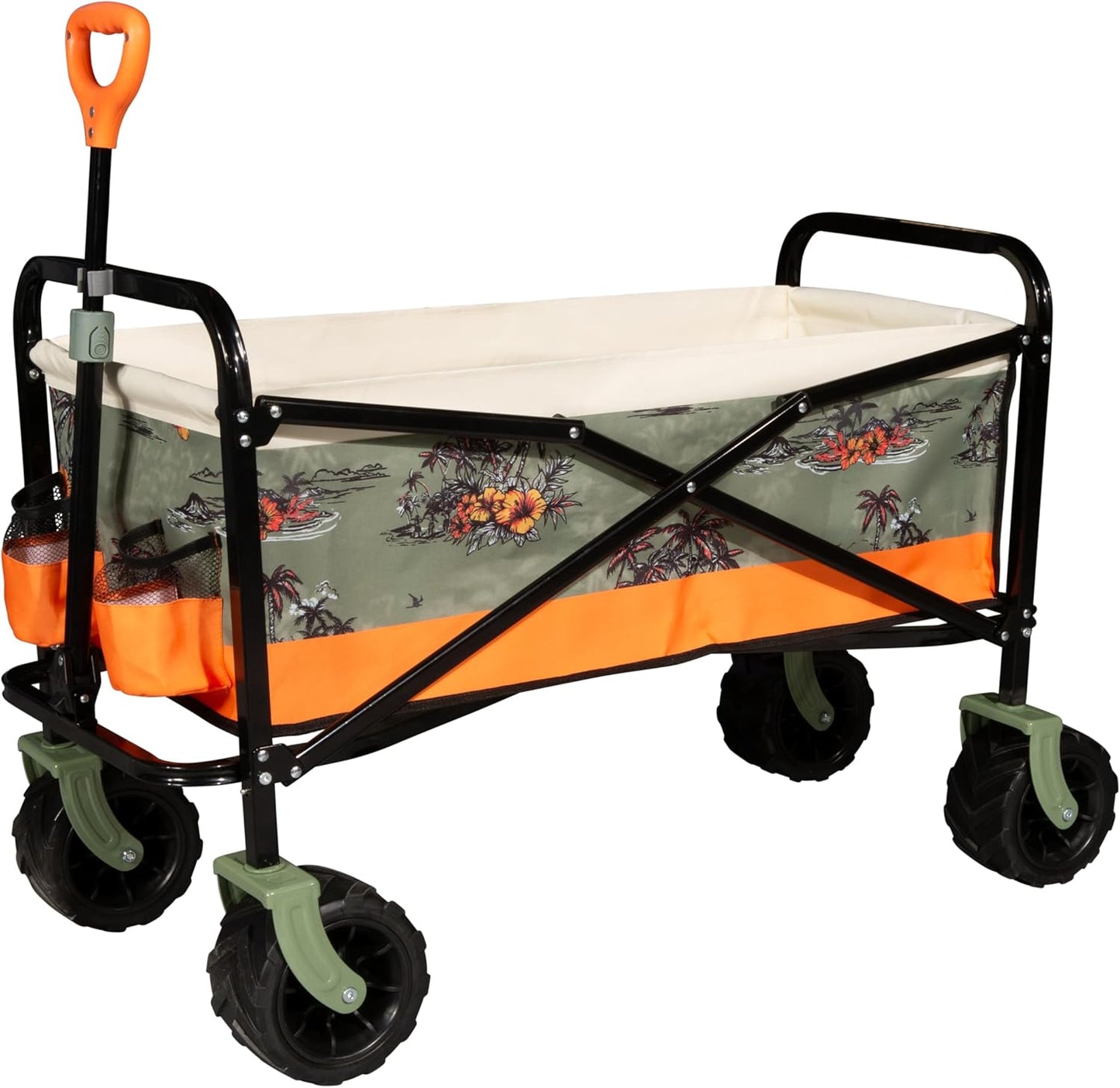 ROXY Folding Beach Wagon Cart – Heavy-Duty Collapsible Utility Wagon w