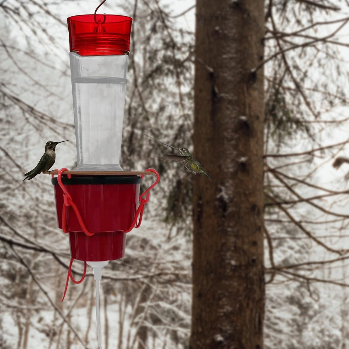 Hummingbird Feeder Heater, Heated Hummingbird Feeders for Outdoor, Bird Feeder Heater Attaches to Bottom Feed Hummingbirds in Freezing Weather Winter Outdoor Garden (Feeder NOT Included) (1)