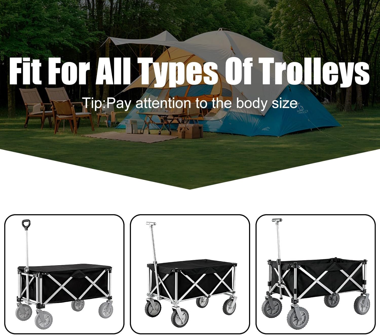 XhuangTech 38’’×22’’ Garden Wagon Cover Black, 420D Fabric Portable Fo