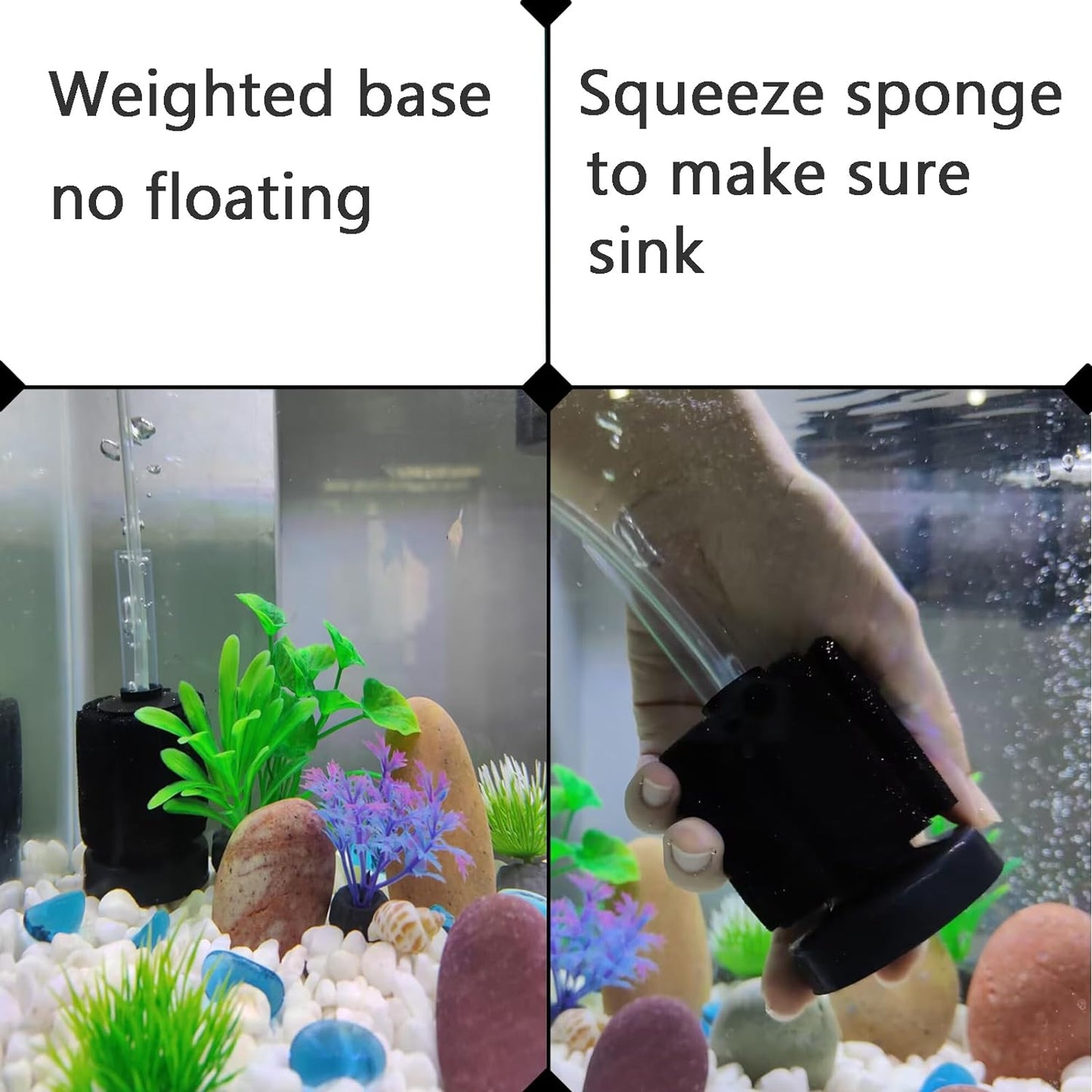 AQUANEAT 3 Pack Aquarium Bio Sponge Filter Breeding Fry Betta Shrimp N