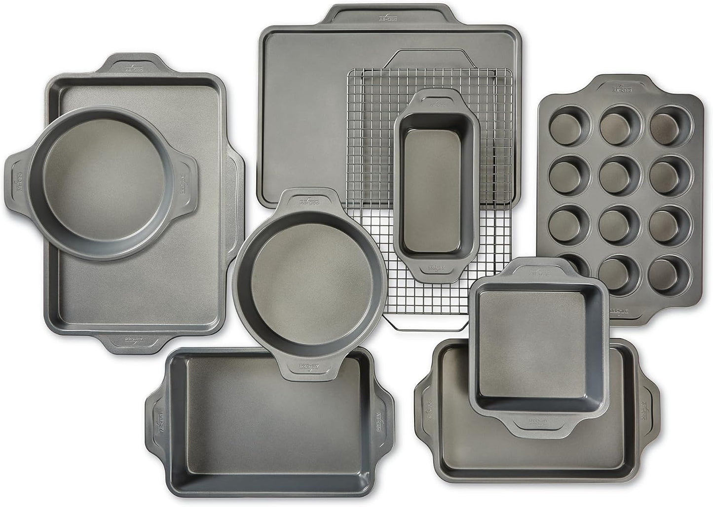 All-Clad Pro-Release Nonstick Bakeware Set 10 Piece Oven Safe 450F Hal