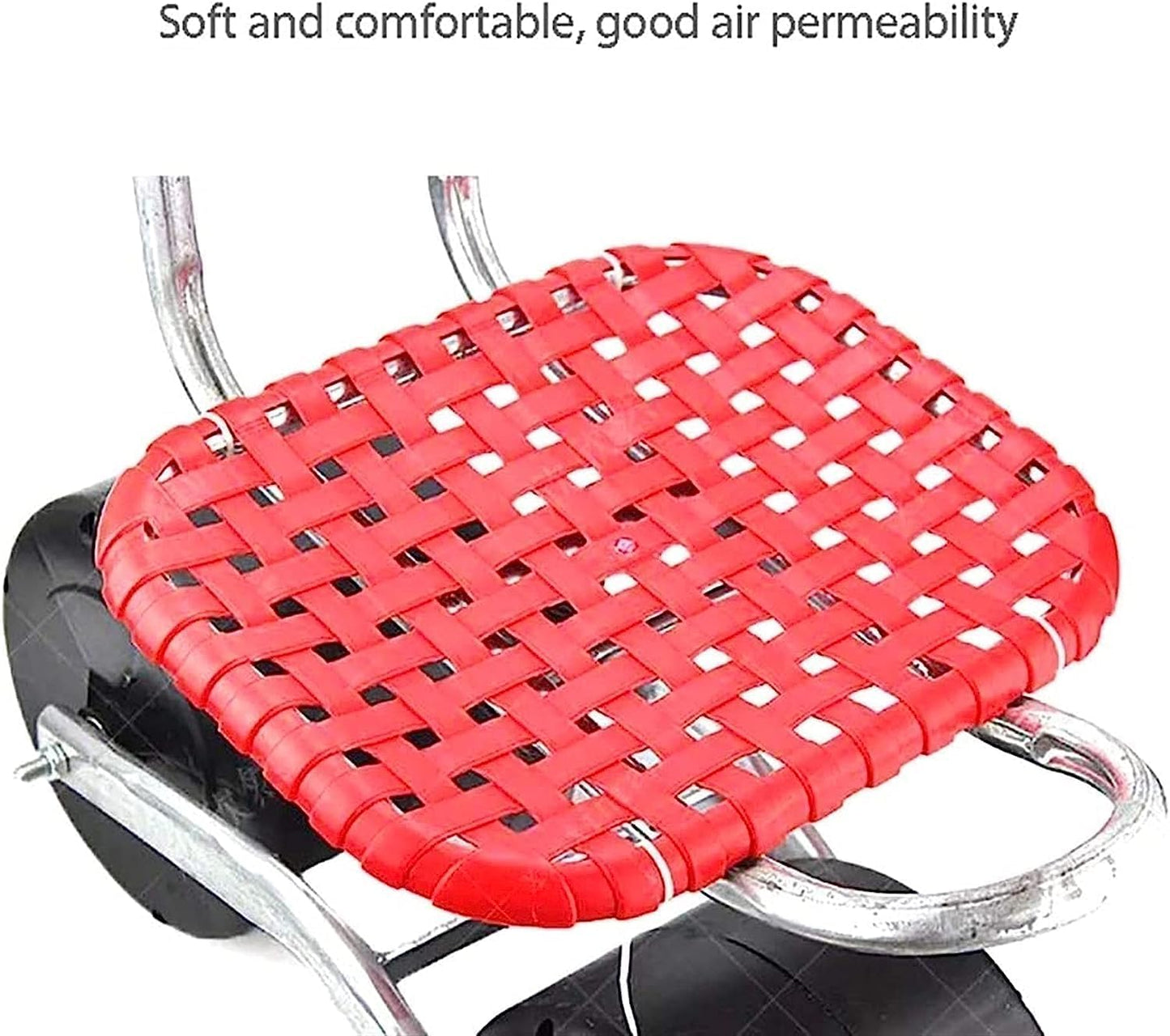 Gardening Rolling Seat 360° Rotating Trolley Garden Stool - 150kg Load Capacity Helper Mobile Seat Trolley for Garden Tools and Plants