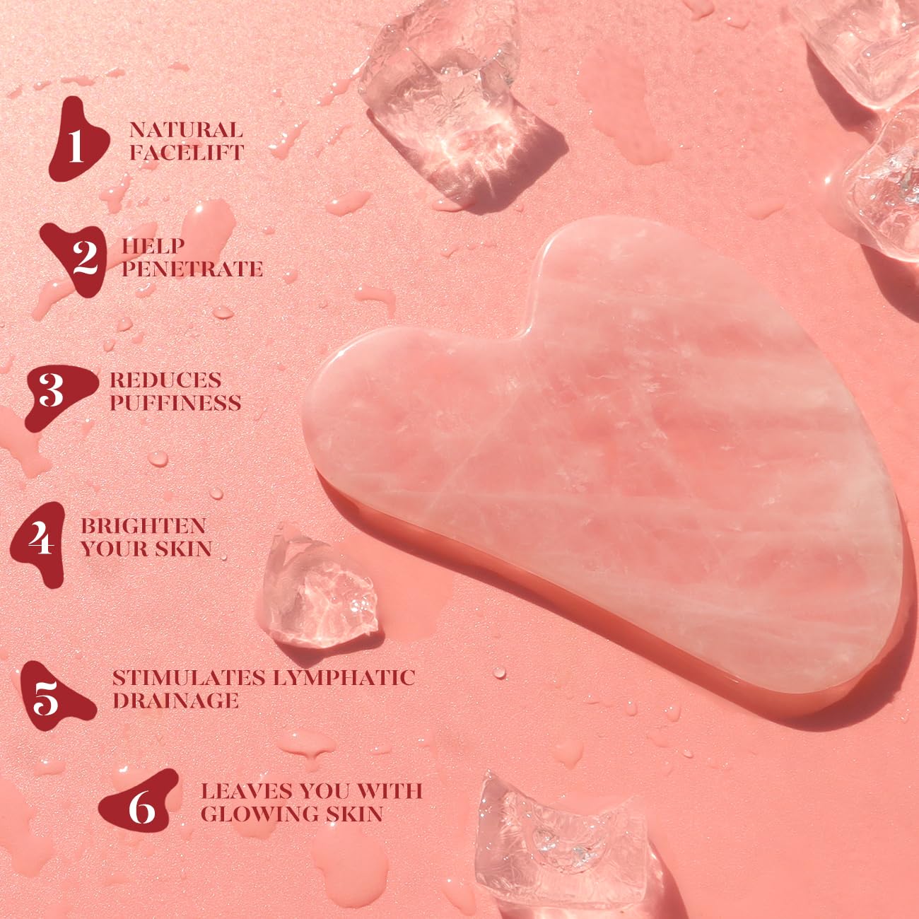 BAIMEI IcyMe Jade Roller & Gua Sha, Face Roller Redness Reducing Skin 
