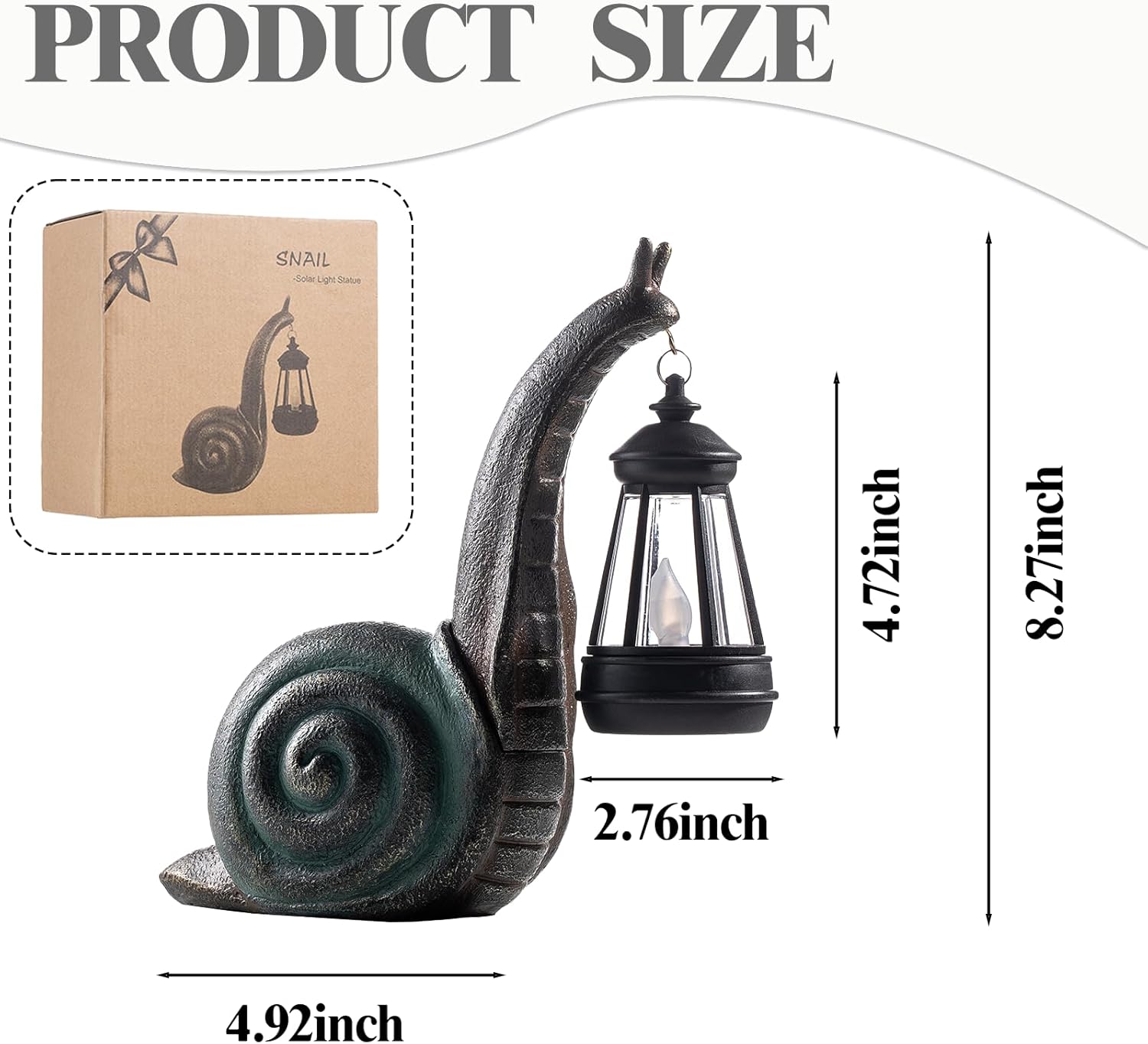 Solar Garden Snail Statue,Garden and Home Decor,Valentines Day Decorat