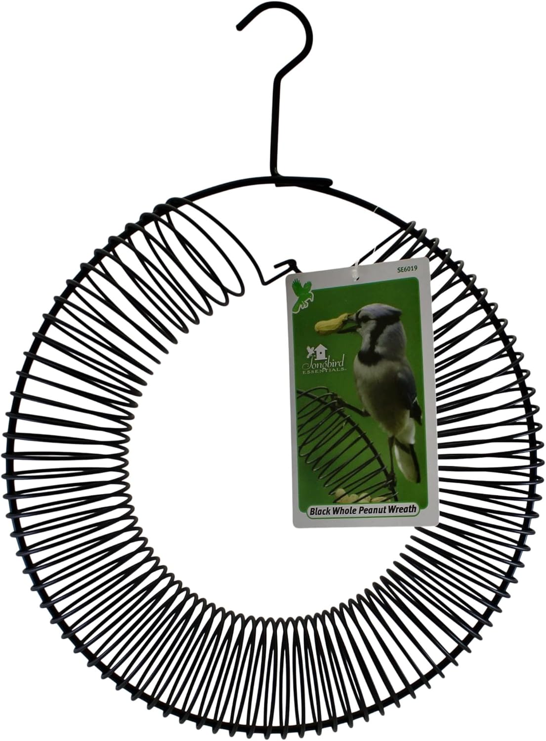 Songbird Essentials Whole Peanut Black Wreath Feeder for Squirrels and