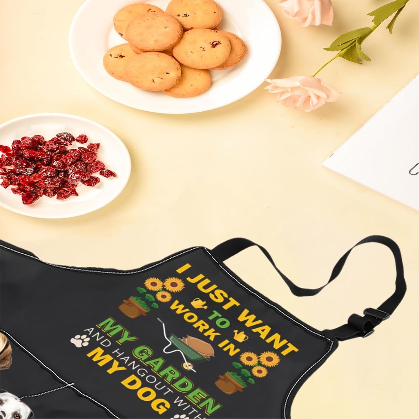 Gardening Funny Dog Mama Garden Aprom Garden Gardener Plant Lover Gift Mom Dad BFF Adjustable Apron