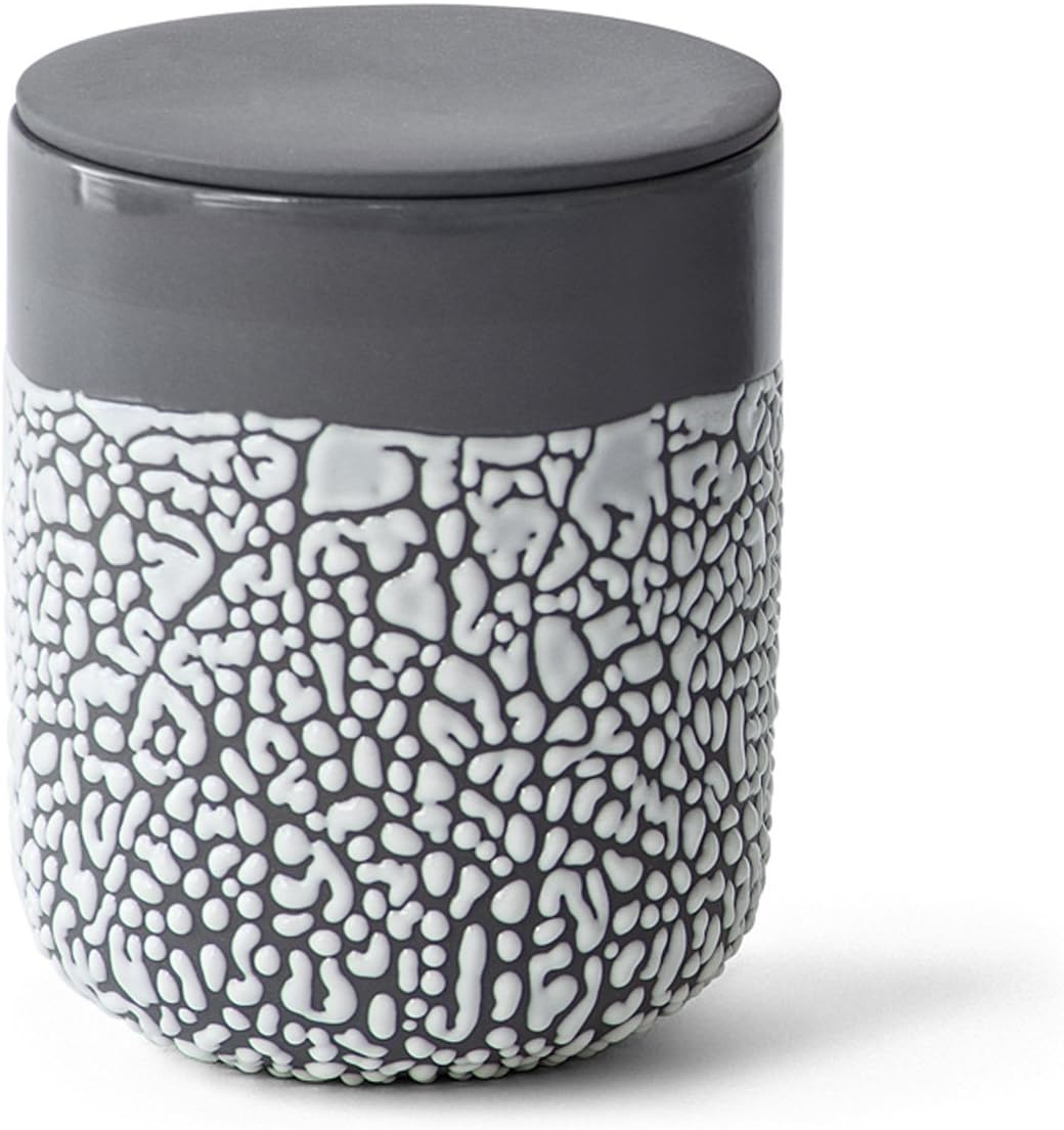 Hosley Lichen Box 5-Inch High Charcoal Floral Planter for Home Decor, Office Decor, and Kitchen Decor - Decorative Indoor & Outdoor Flower Pot for Garden and Patio