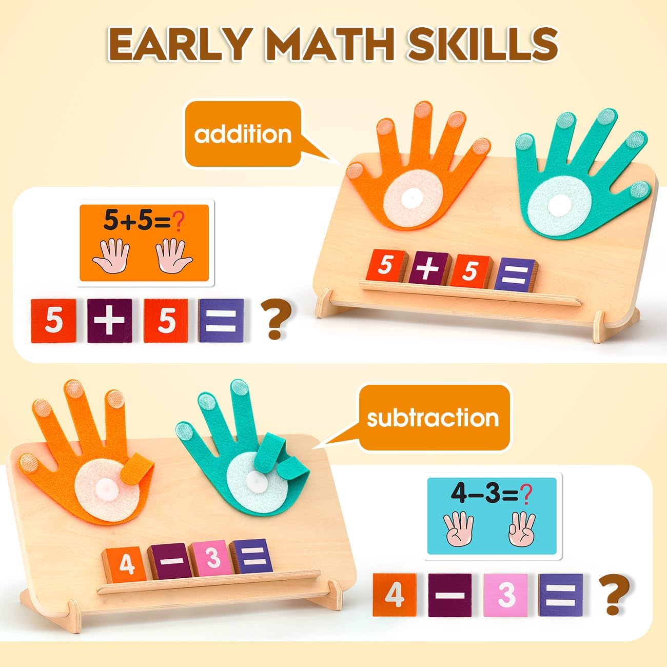 Preschool Learning Toys for Toddlers 2-4, Educational Math Manipulativ