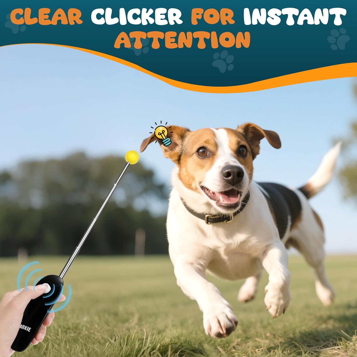 Dog Training Clicker with Target Stick – Portable & Retractable Traine