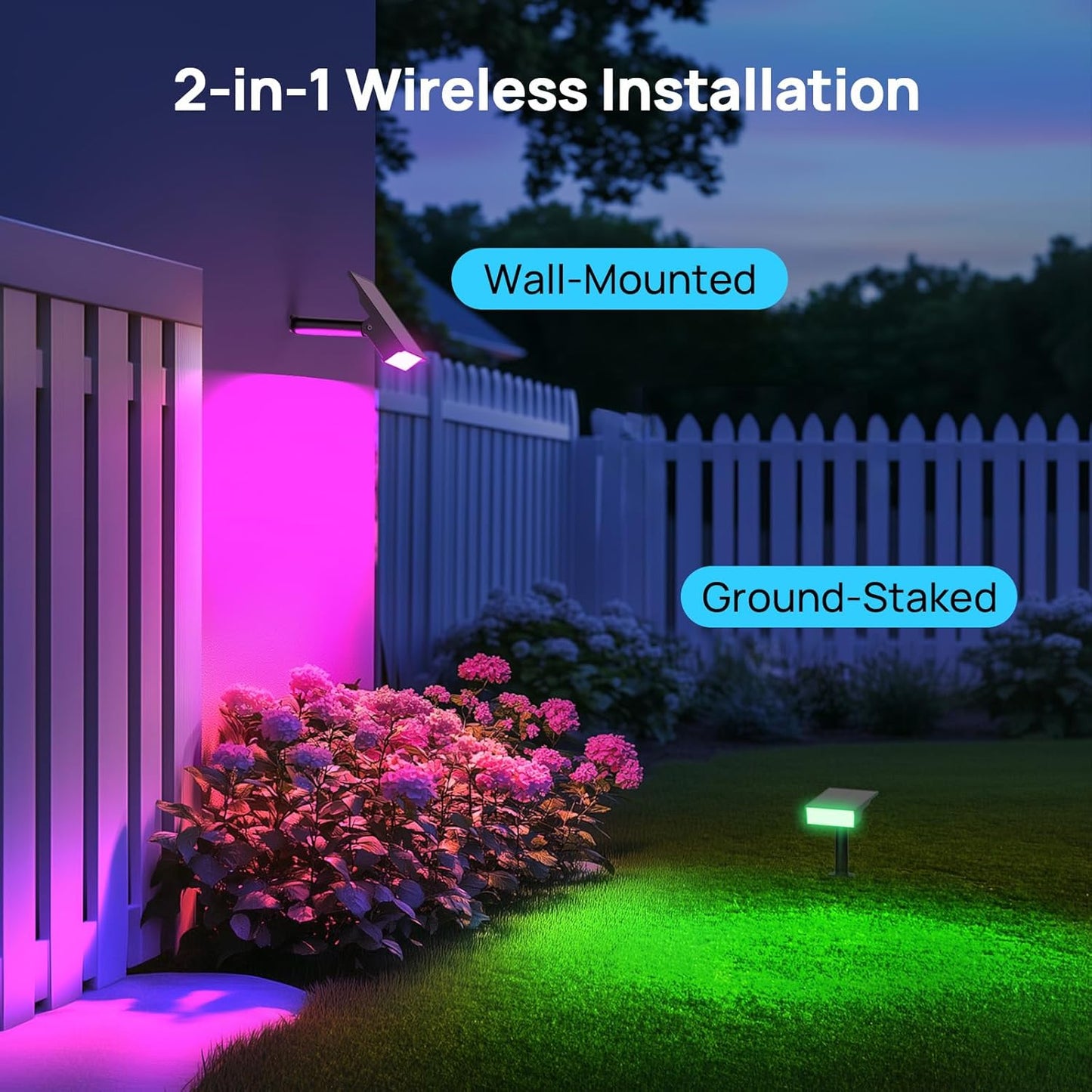 Consciot Solar Spot Lights Outdoor, Adjustable 170° Solar Outdoor Ligh