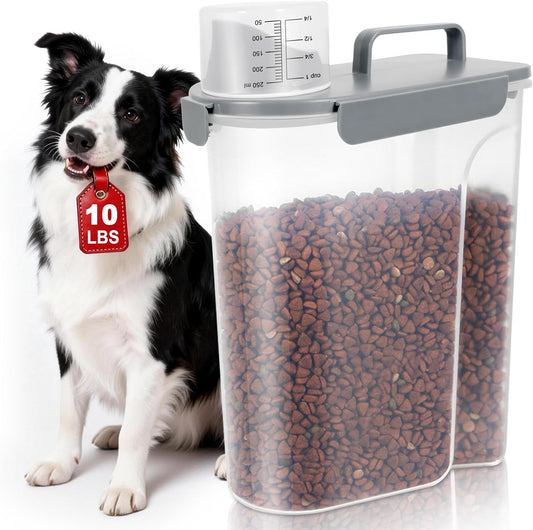 TBMax 10 lbs Cat Dog Food Storage Container, 2026 Upgraded Large Pouri