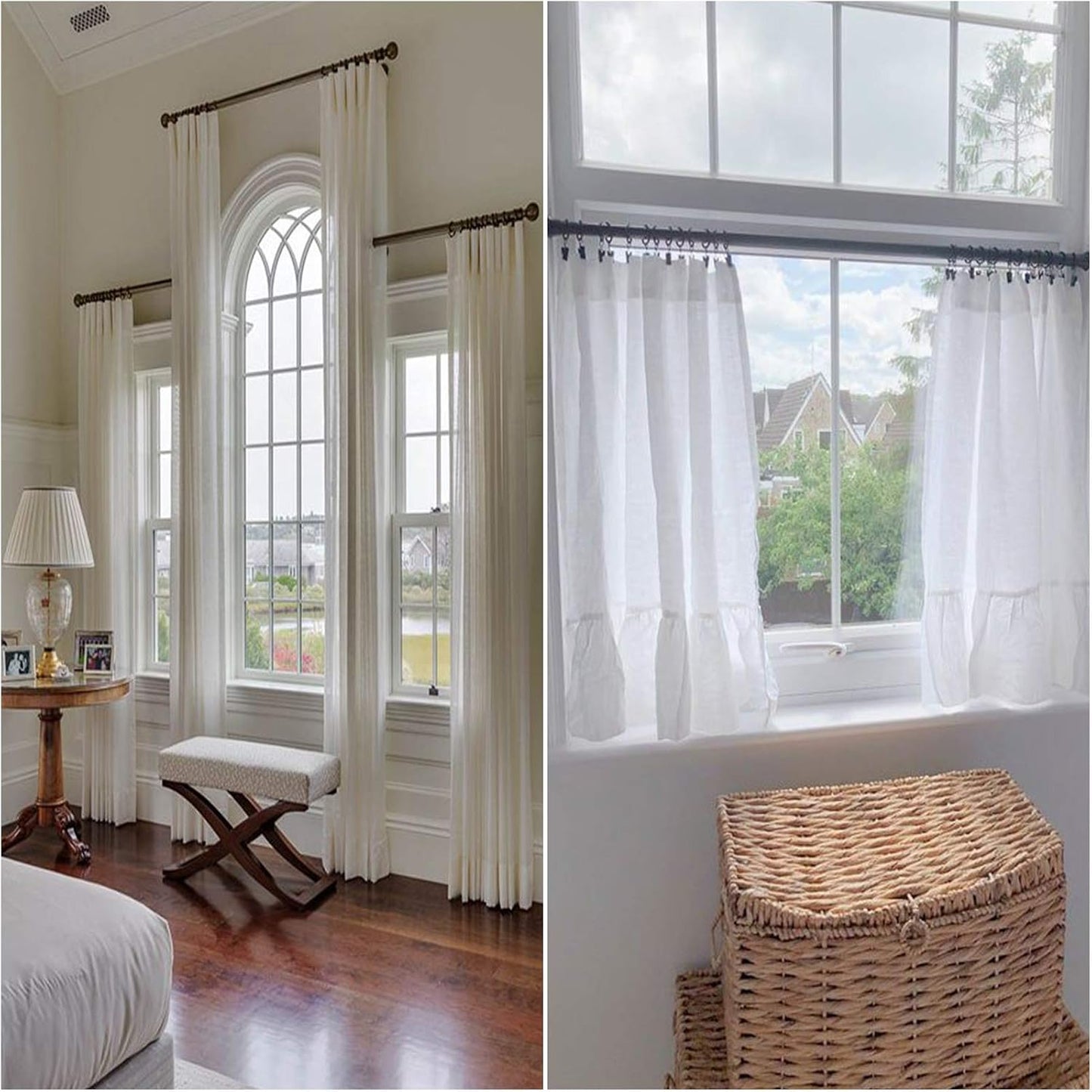 42 Pack Curtain Rings with Clips 1.26" Interior Diameter,Metal Drapery