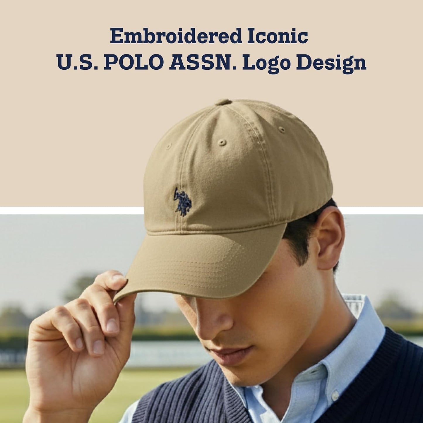 U.S. Polo Assn. mens U.s. Polo Assn. Washed Twill Cotton Adjustable Ha