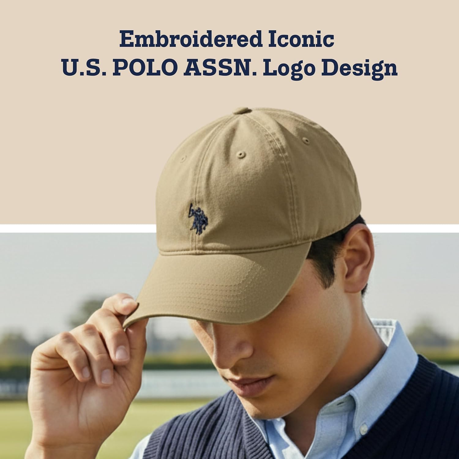 U.S. Polo Assn. mens U.s. Polo Assn. Washed Twill Cotton Adjustable Ha