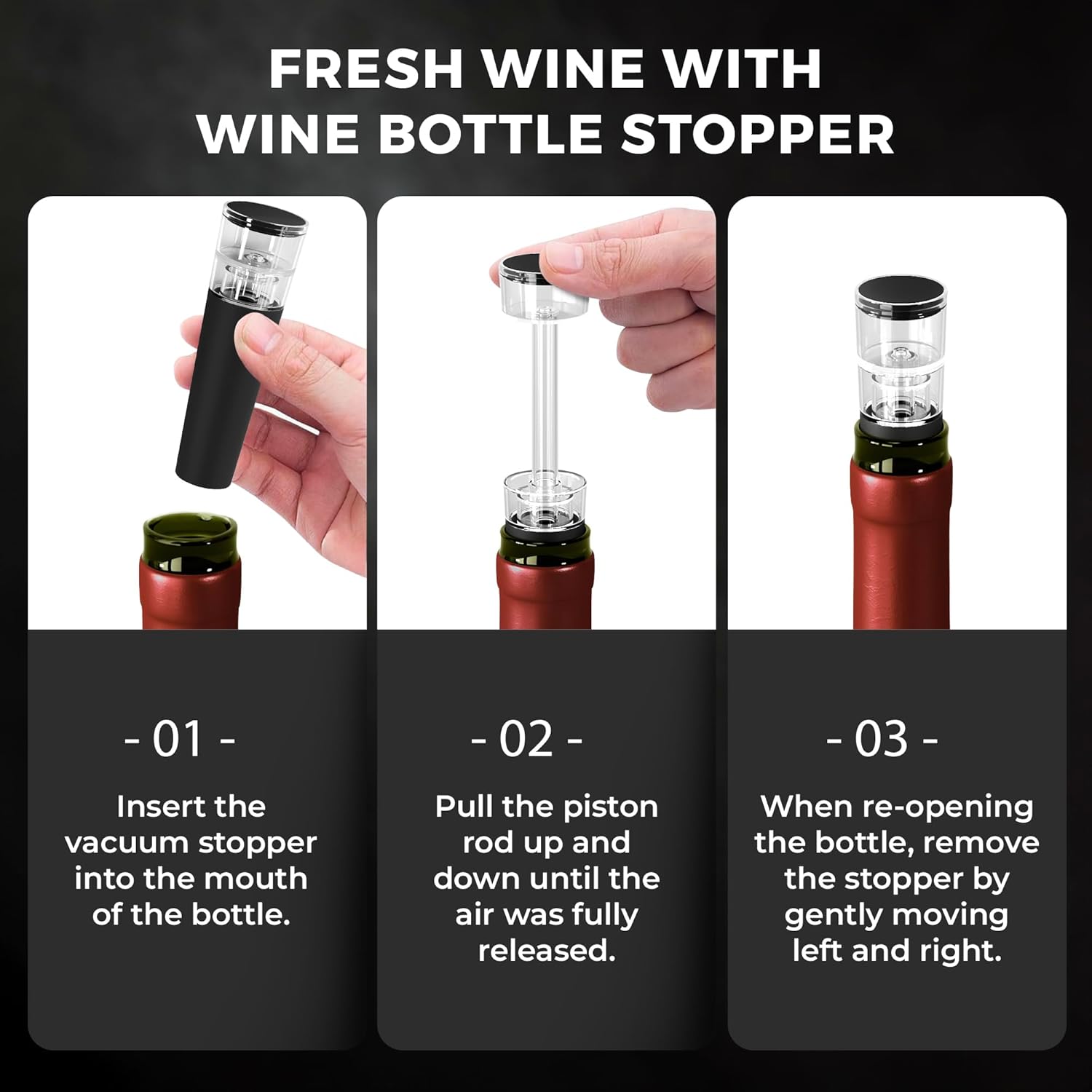 Wine Chiller Set & Chill Rods + Foil Cutter, Stopper, Ebook - Premium 
