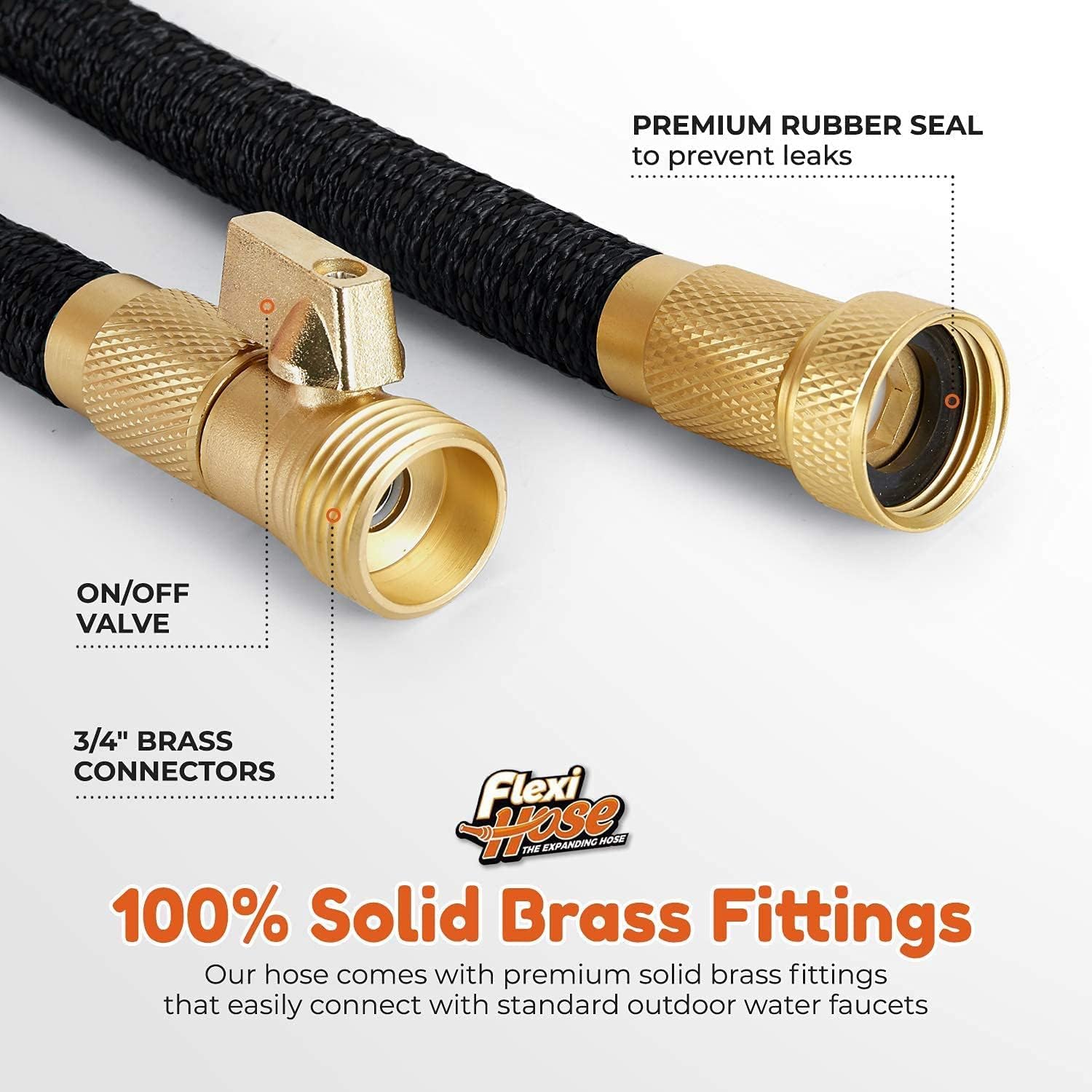 Flexi Hose PLUS with 8 Function Nozzle Expandable Garden Hose, Lightwe
