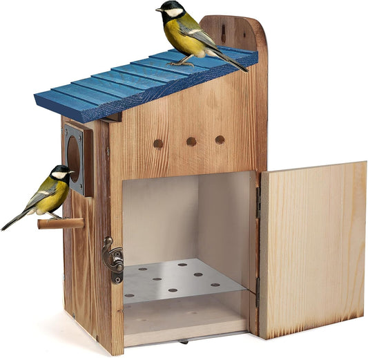 Blue Bird Houses for Outside with Gift Box - Durable Birdhouses for Ou