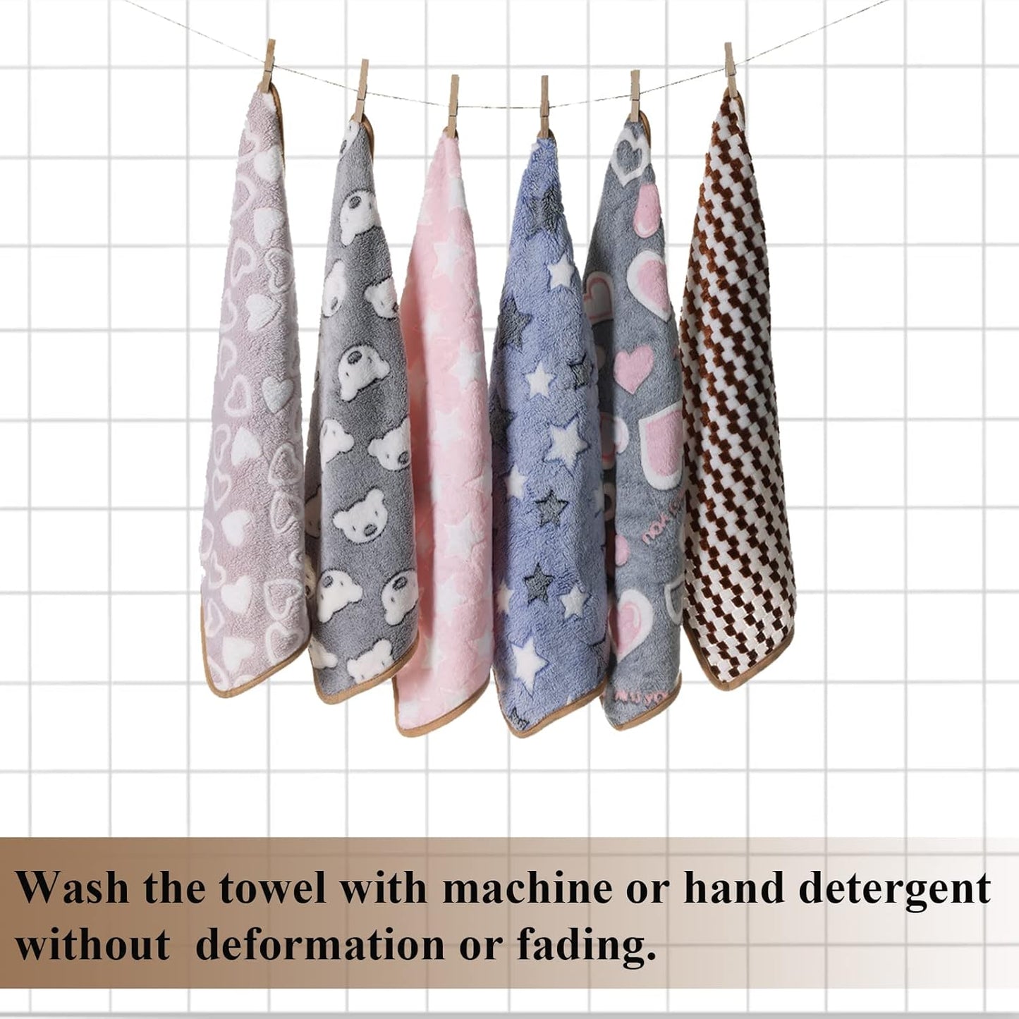 Grddaef Guinea Pig Fleece Blankets 6 Pieces Waterproof & Washable Smal