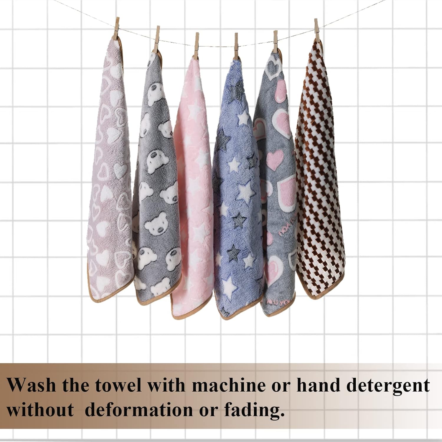 Grddaef Guinea Pig Fleece Blankets 6 Pieces Waterproof & Washable Smal