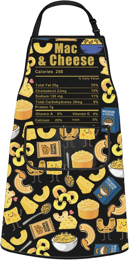 WCGXKO Mac & Cheese Kitchen Apron Macaroni And Cheese Gift Food Themed Gift
