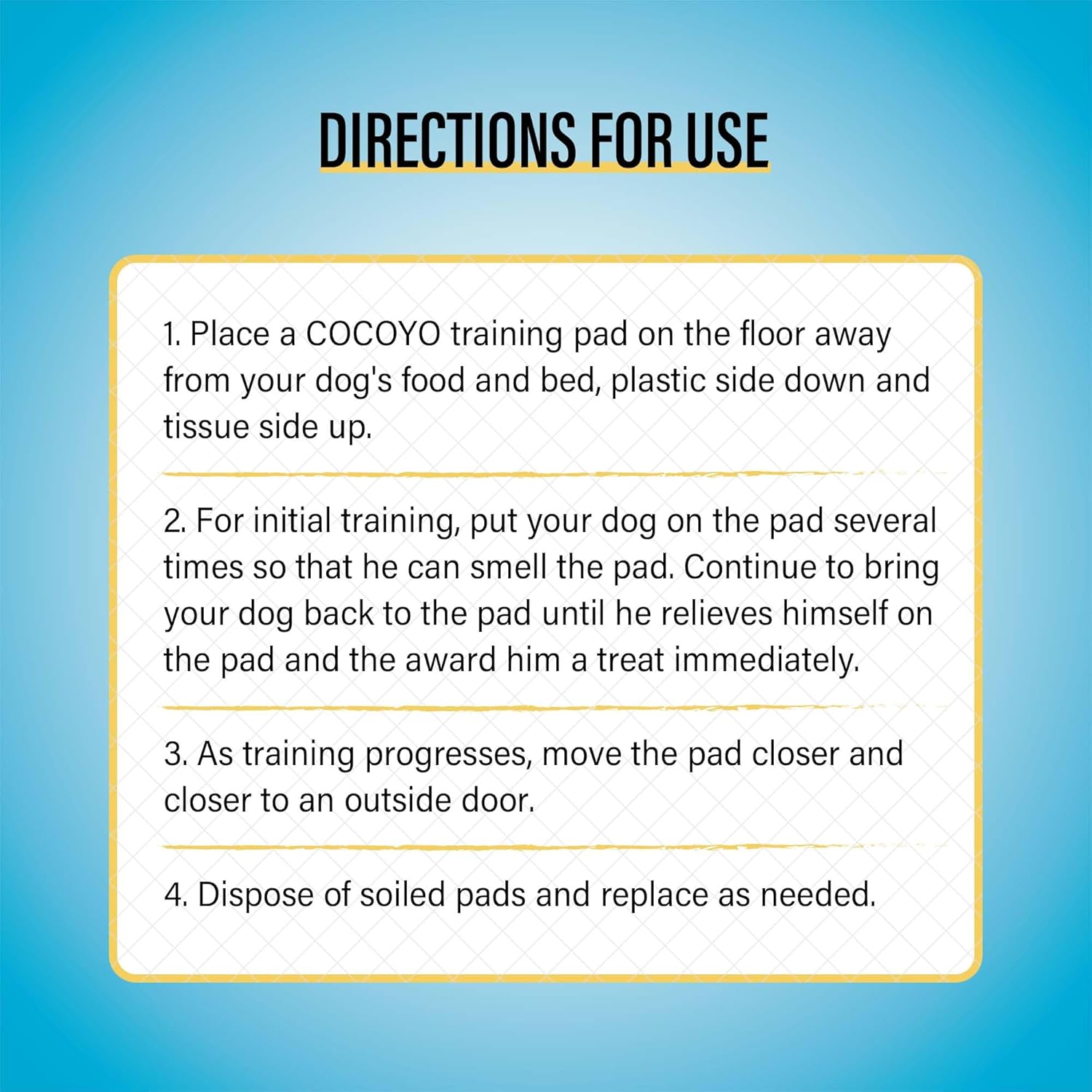 COCOYO Best Value 22"x22" Dog Training Pads 50 Count | Dog Pee Pads | 