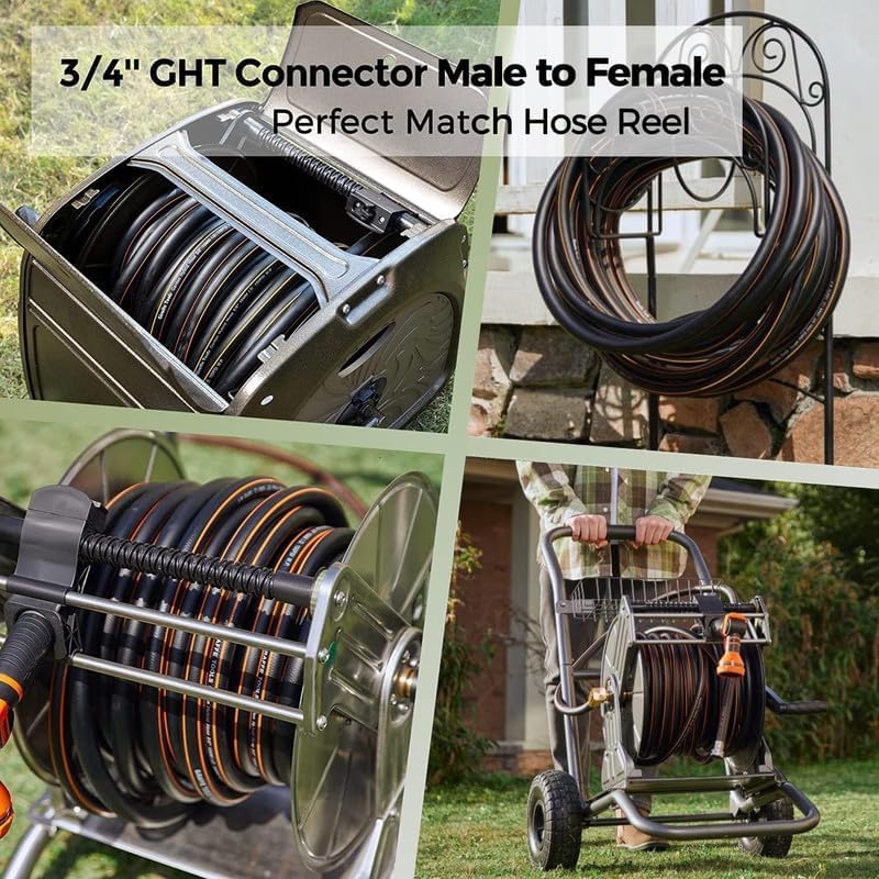 Giraffe Tools Garden Hose 5/8" Custom Length, No Kink, Flexible, Leakp