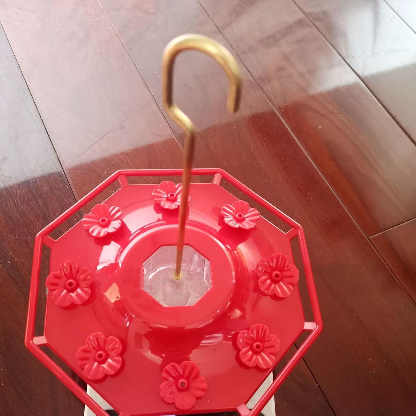 30 Sets Hummingbird Feeders Replacement Flowers, Unique Replaceable Hummingbird Bird Feeder Flowers Bird Feeder Replacement Parts for Hummingbird Feeder Hanging Feeder (Red)