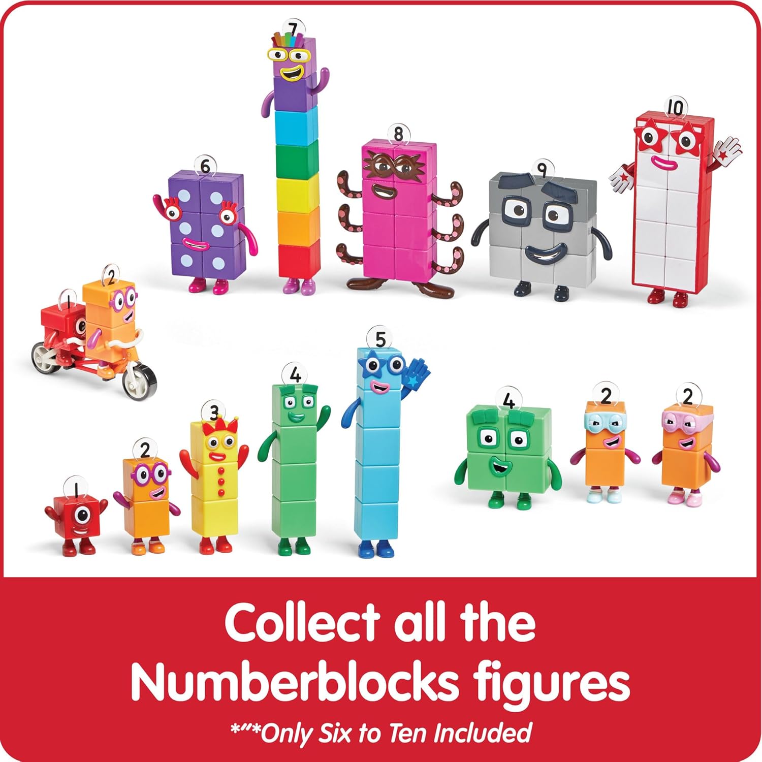 hand2mind Numberblocks Friends Six to Ten Figures – Official Licensed 