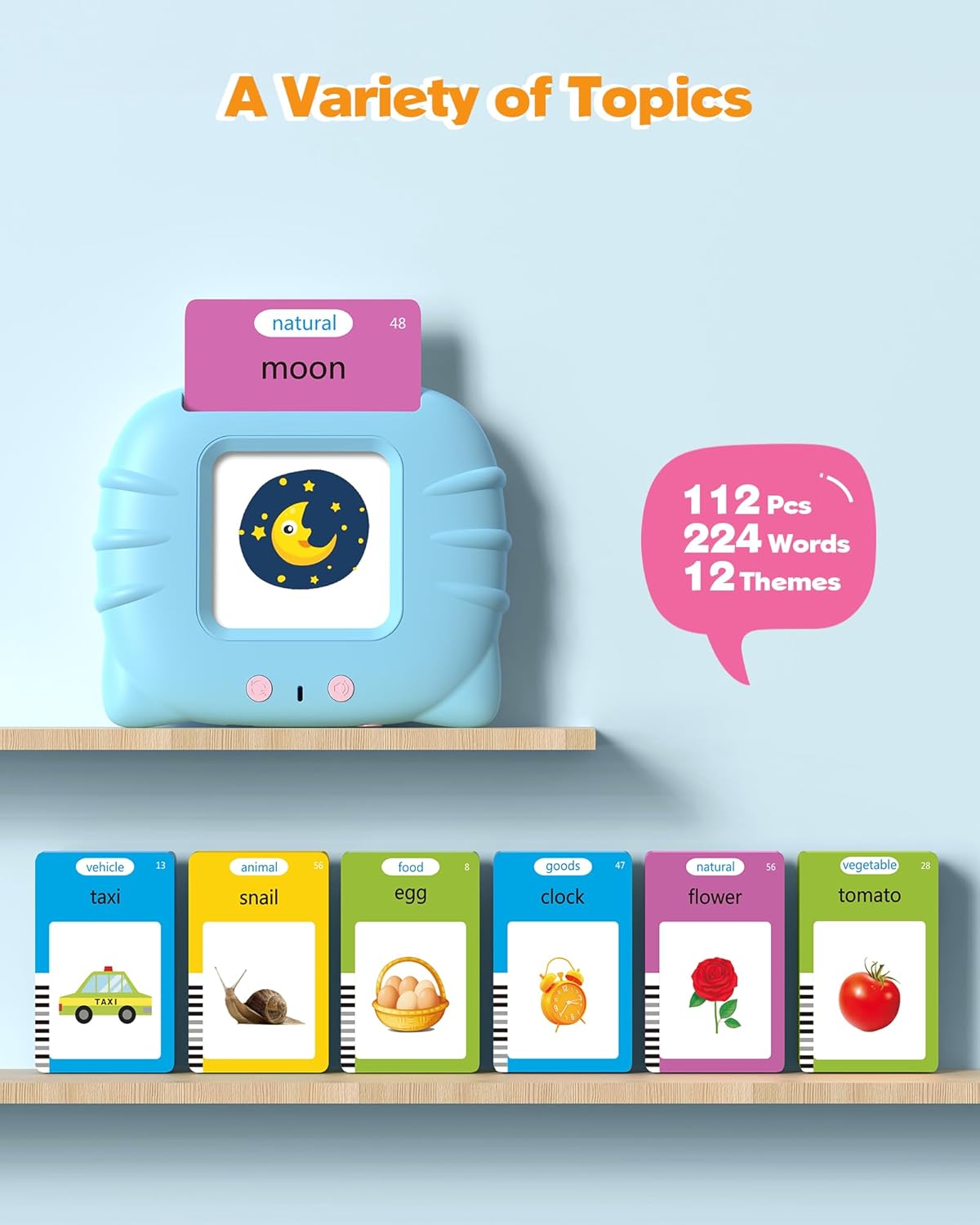Talking Flash Cards for Toddlers 1 2 3 4 Year Olds, Montessori Languag