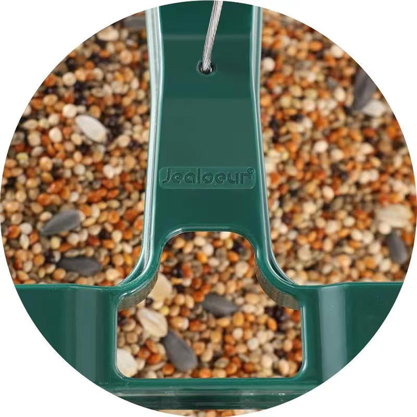 2 Pack Bird Feeders for Outdoors Hanging Bird Feeder Wild Birds Seed, Green BB
