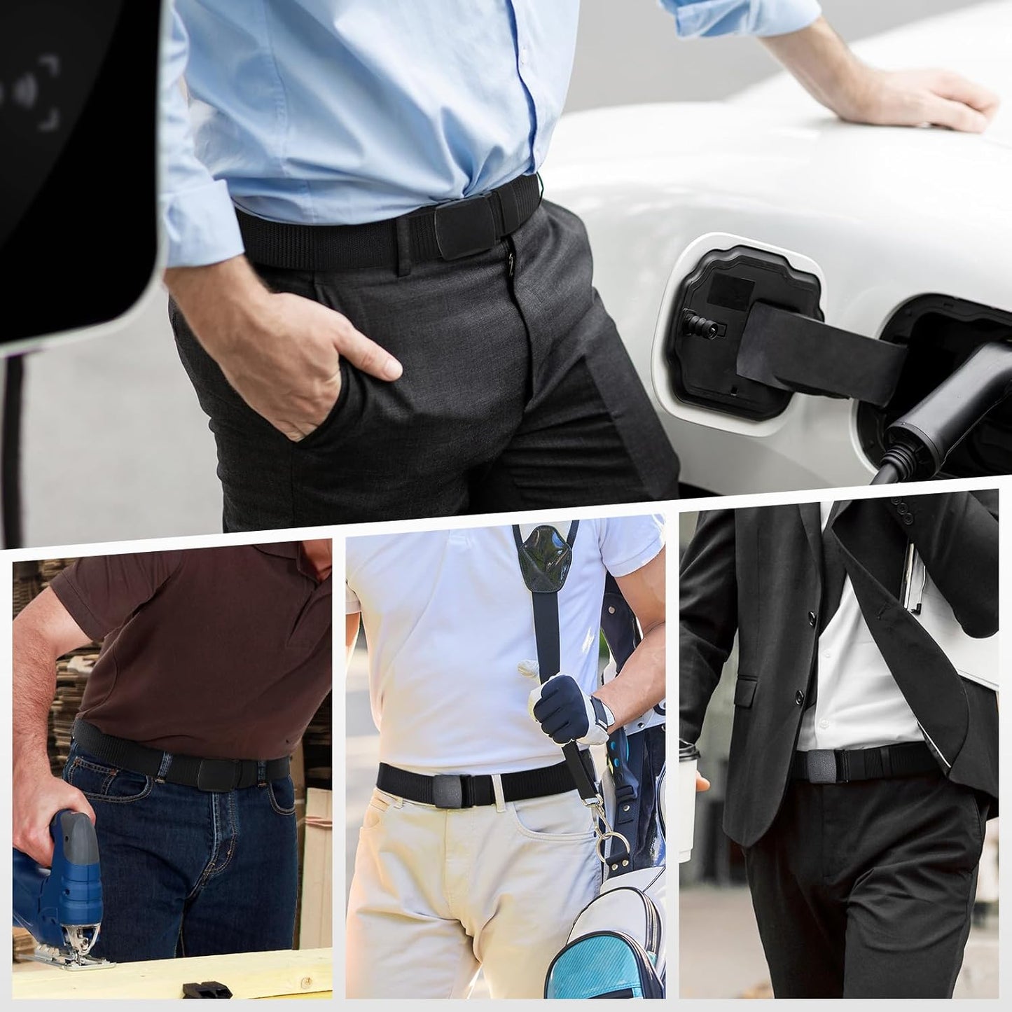 Tactical Men's Nylon Belts,5 Pack Mens Belts Casual，Military Canvas Ou