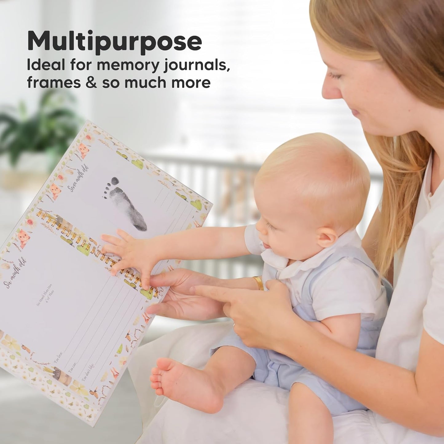 4-Pack Inkless Baby Hand and Footprint Kit - Mess Free Ink Pad for New