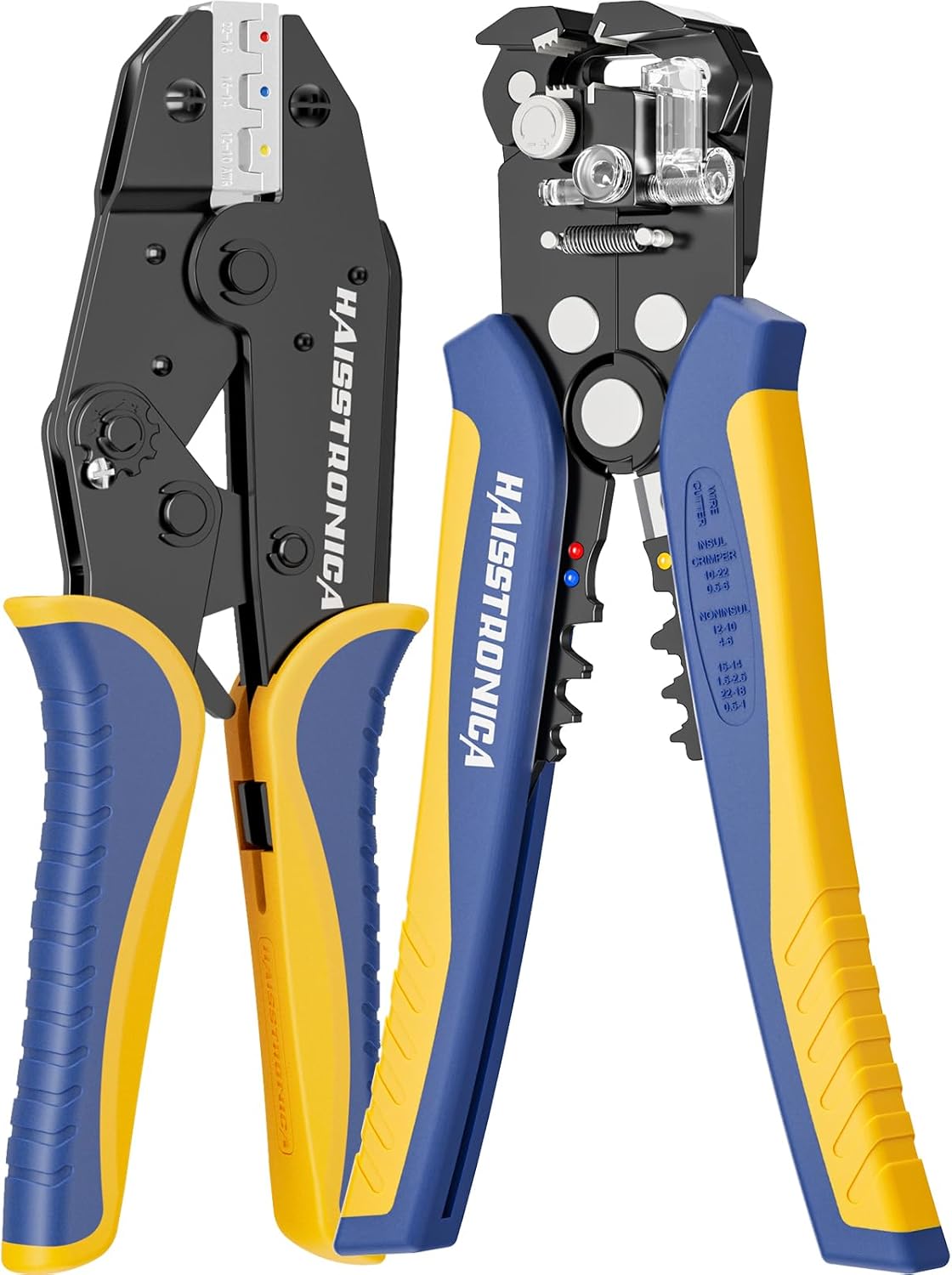 haisstronica Wire Stripper and Crimping Tool,AWG 24-10 Automatic Strip
