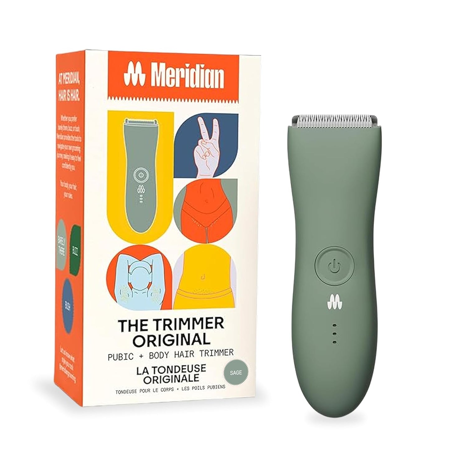 MERIDIAN The Trimmer Original - Body Hair Trimmer for Men, Electric Sh