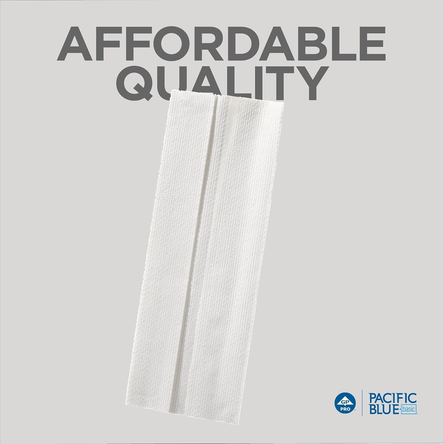 Pacific Blue Basic‚ C-Fold Paper Towels by GP PRO, White, 20603, 240 Towels per Pack, 10 Packs