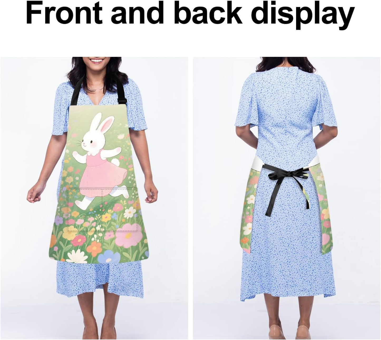 Apron Home Kitchen Cooking Baking Gardening for Women Men with Pockets