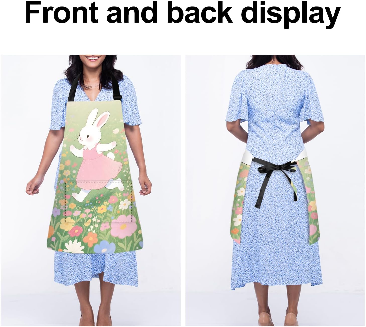 Apron Home Kitchen Cooking Baking Gardening for Women Men with Pockets