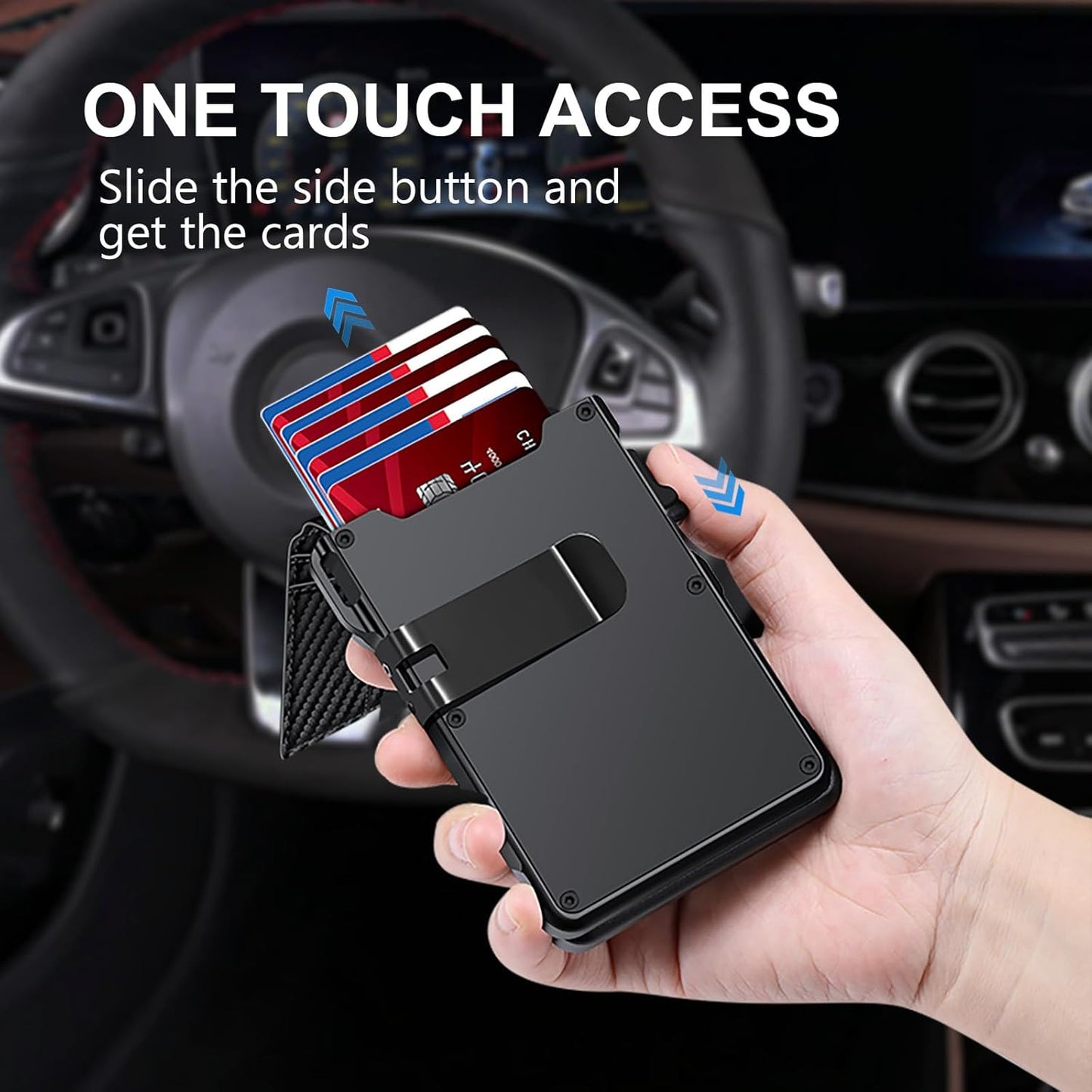 Airtag Wallet for Men, Mens Smart Wallet for Air Tag RFID Blocking, Mi