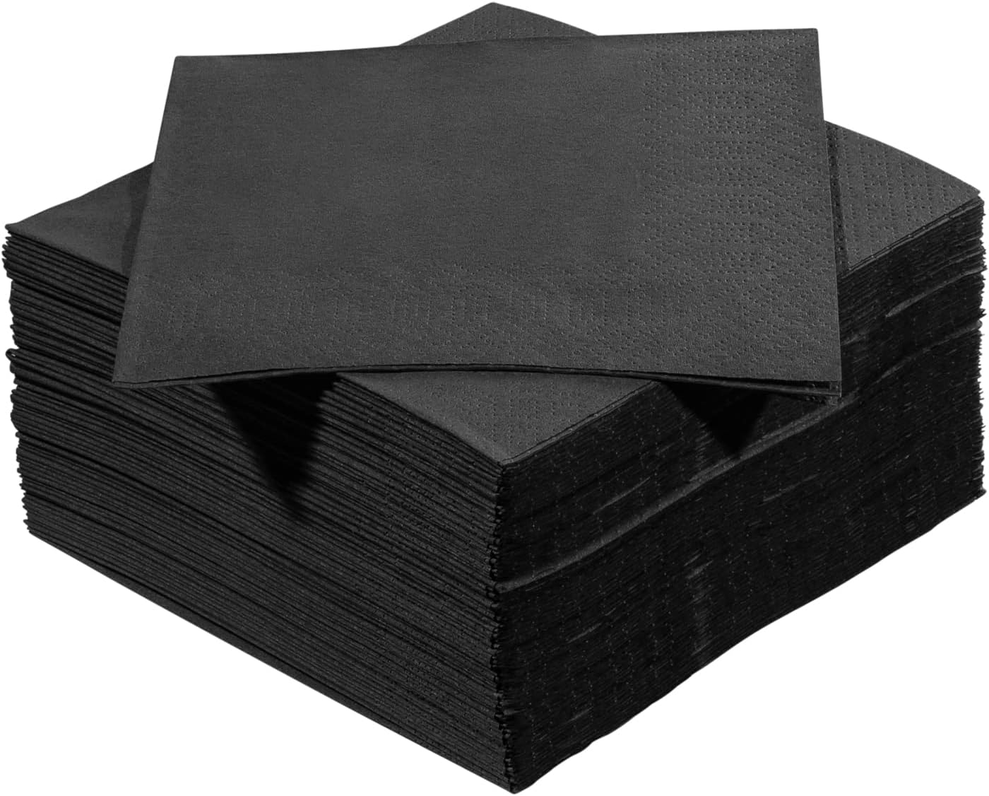 Black Beverage Napkins (300 Count) 2-Ply Disposable Cocktail Napkins for Bar, Weddings, Parties, Events, Premium Quality and EU Made