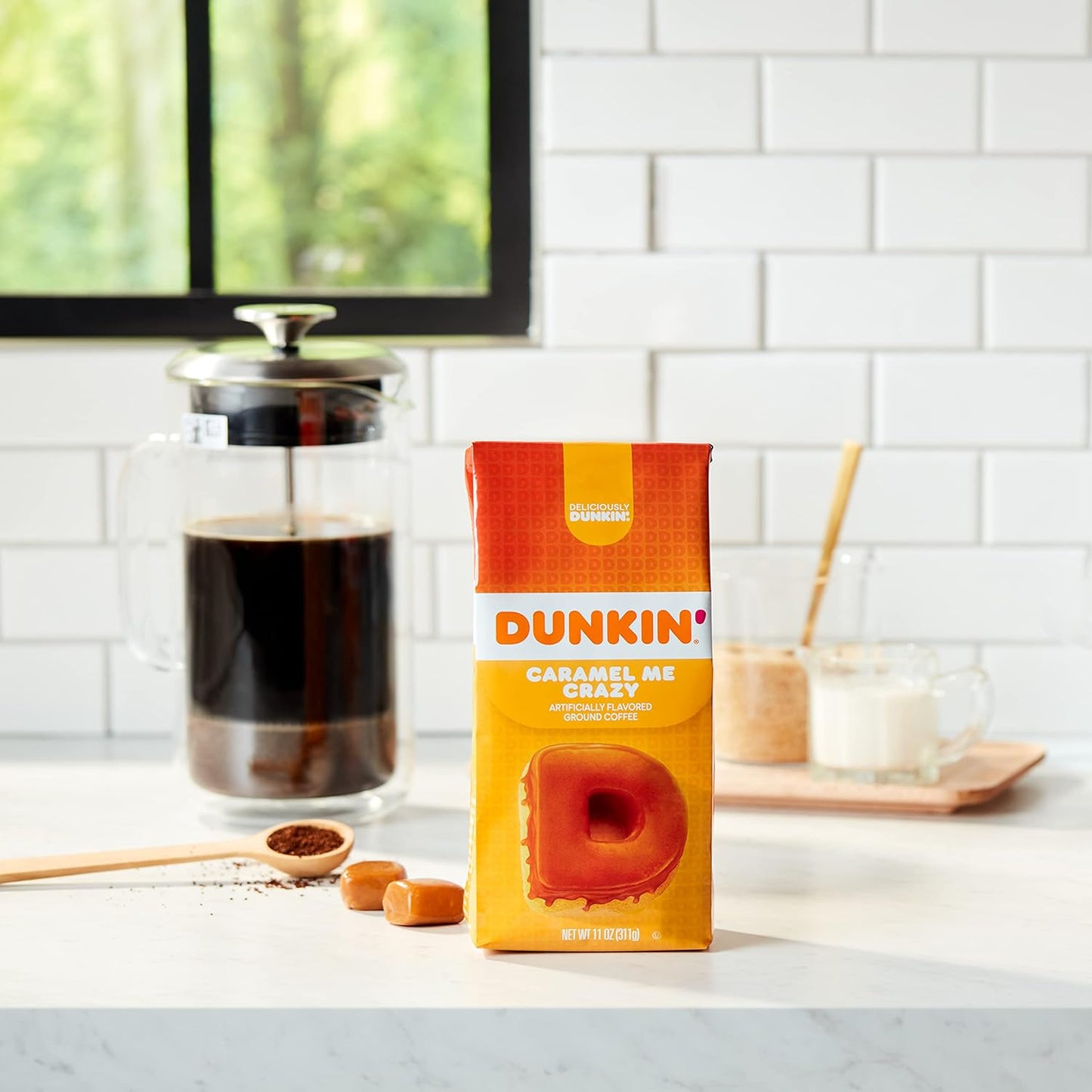 Dunkin' Caramel Me Crazy Flavored Ground Coffee, 11 Ounces