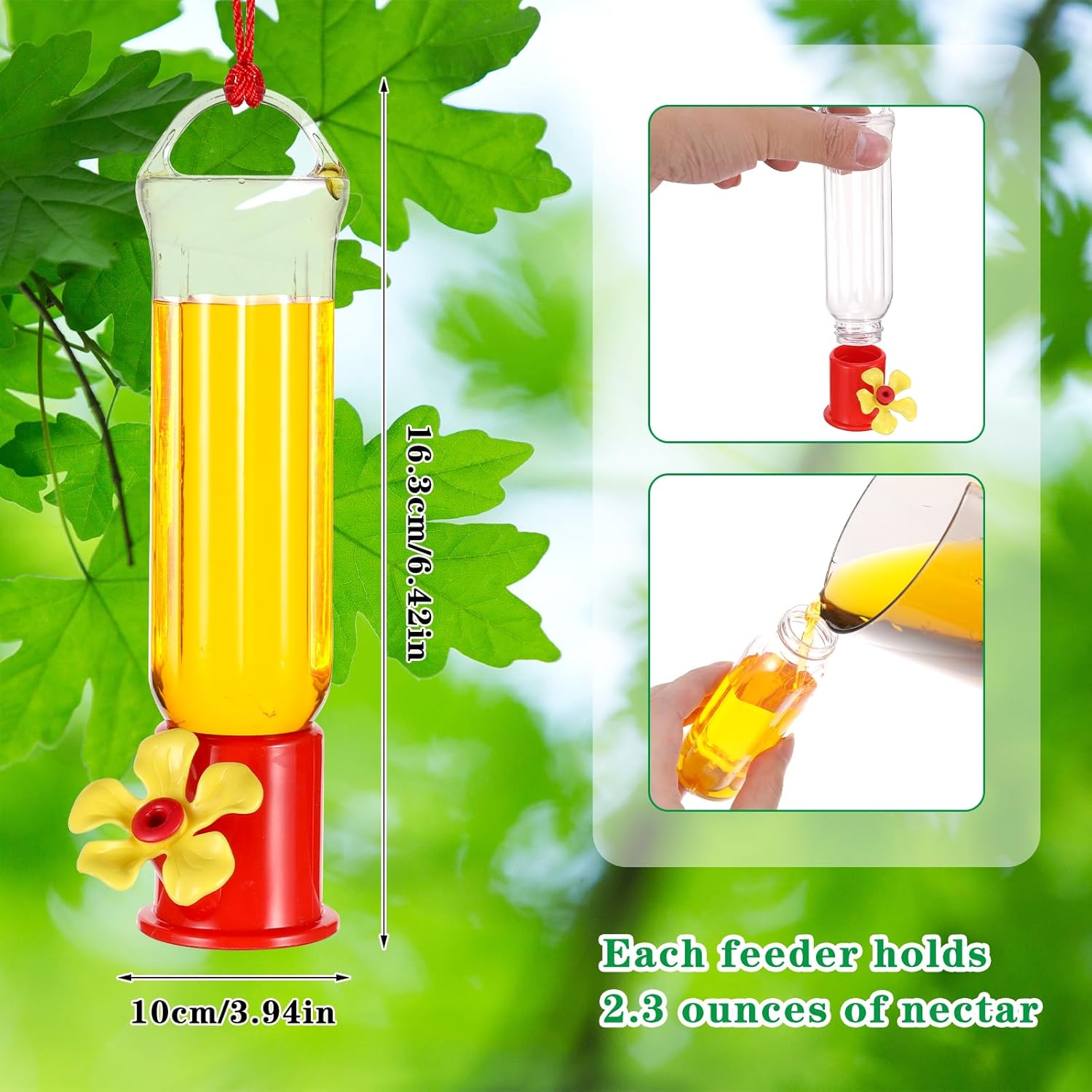10 Pack Small Hummingbird Feeder for Outdoors Mini Hummingbird Feeders