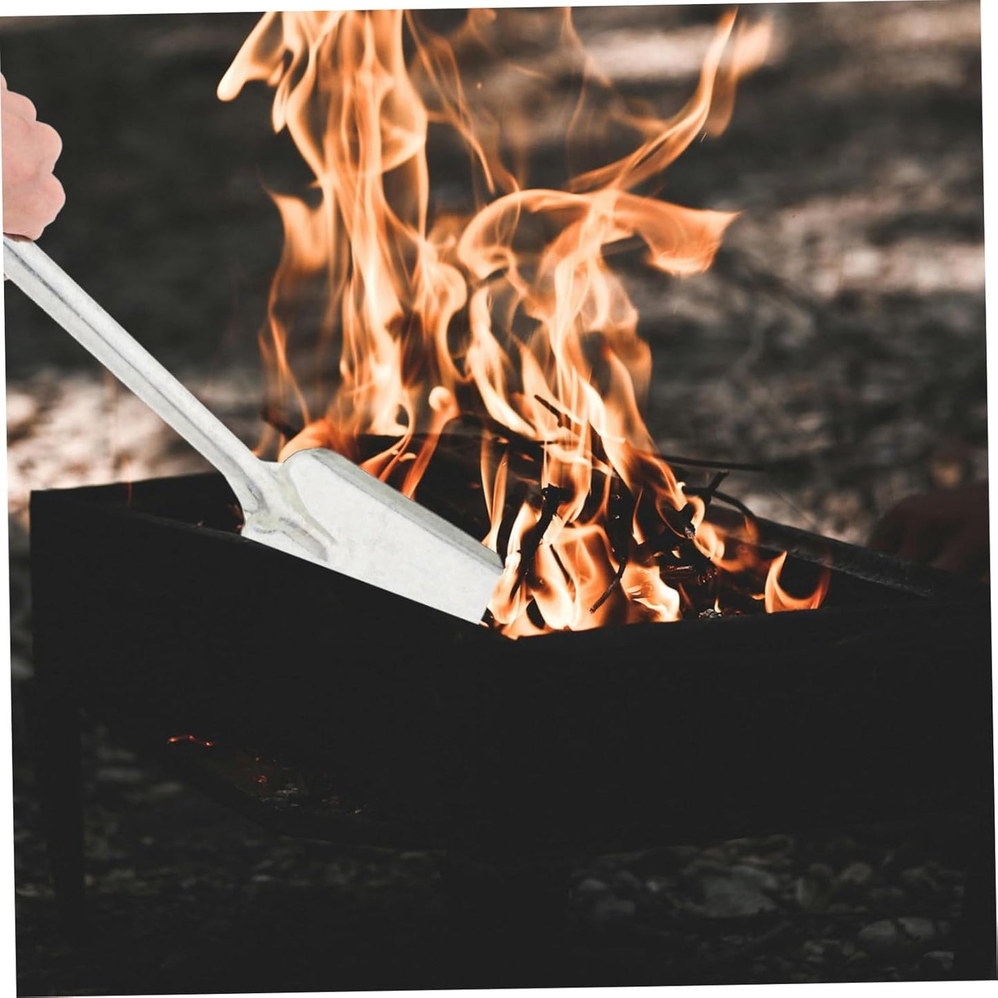 PRETYZOOM Metal Fireplace Ash Shovel Charcoal Scoop for BBQ Garden Soi