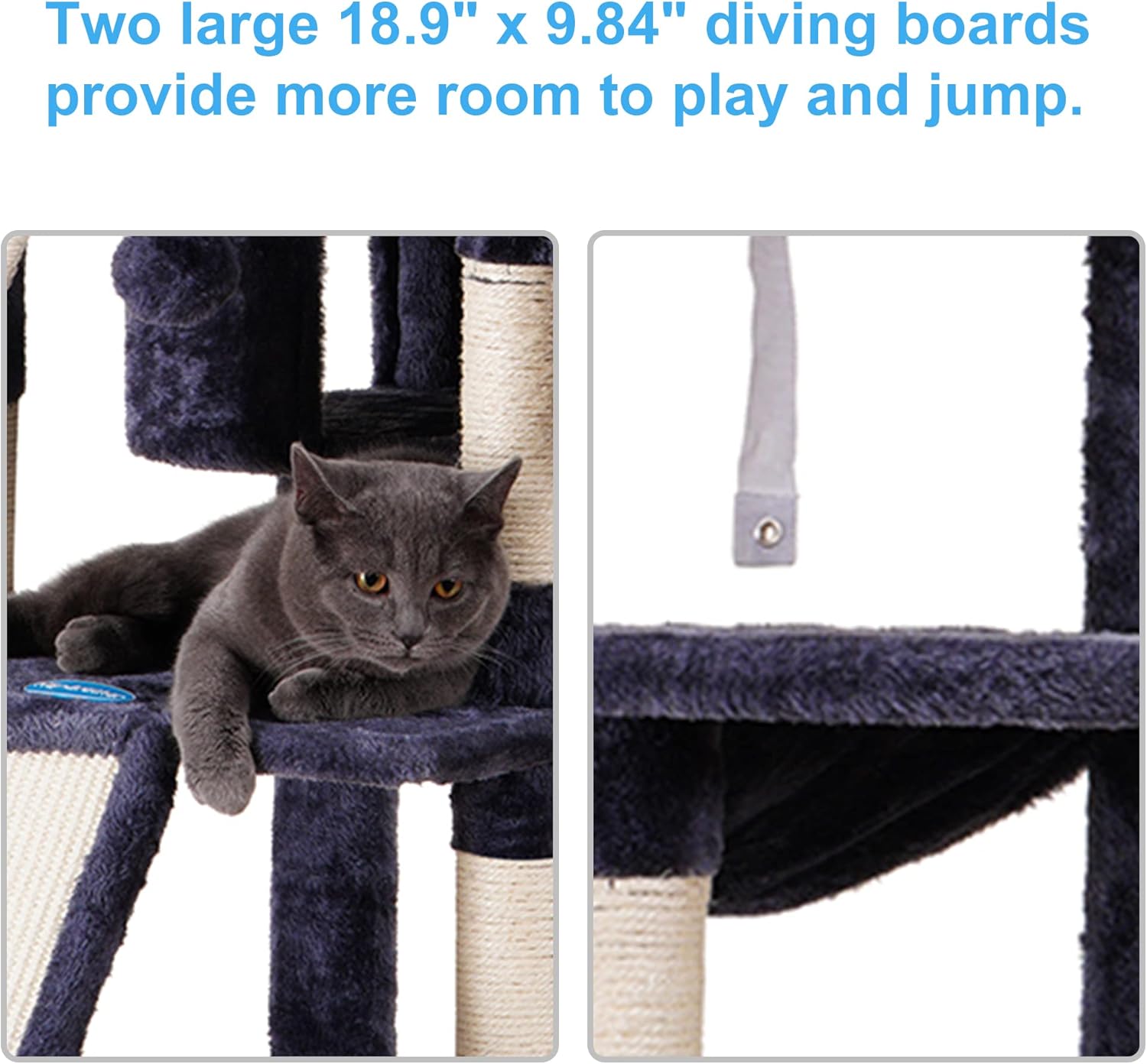 Hey-brother Cat Tree, 71 inches XL Large Cat Tower for Indoor Cats, Mu