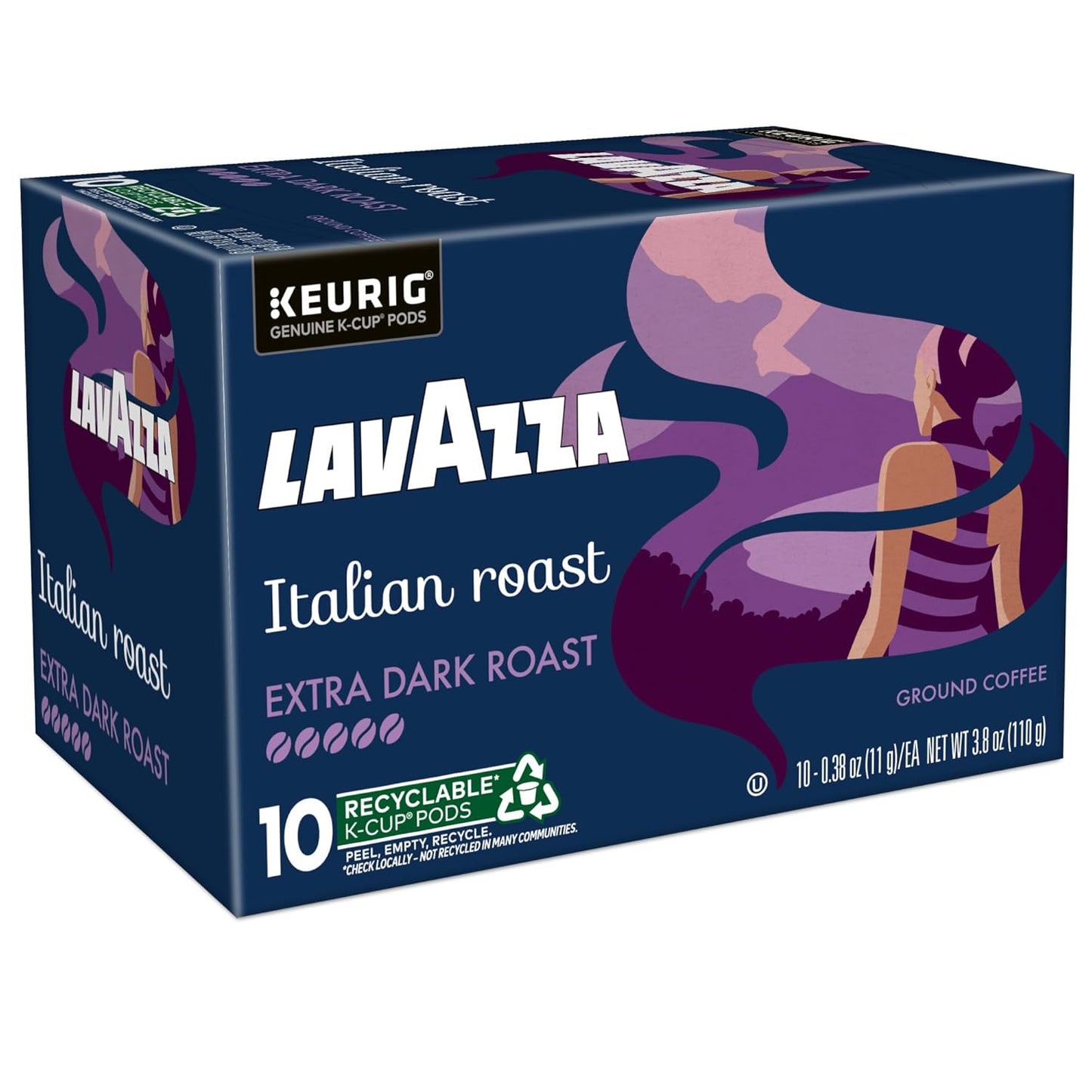 Lavazza Italian Roast, Keurig Single Serve K-Cup Pods, 60ct (6 Packs of 10)