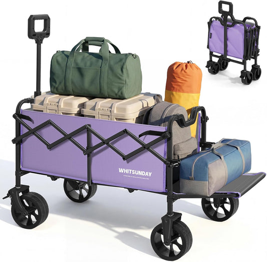 Whitsunday 2 in 1 Collapsible Folding Wagon, Heavy Duty Utility Wagons