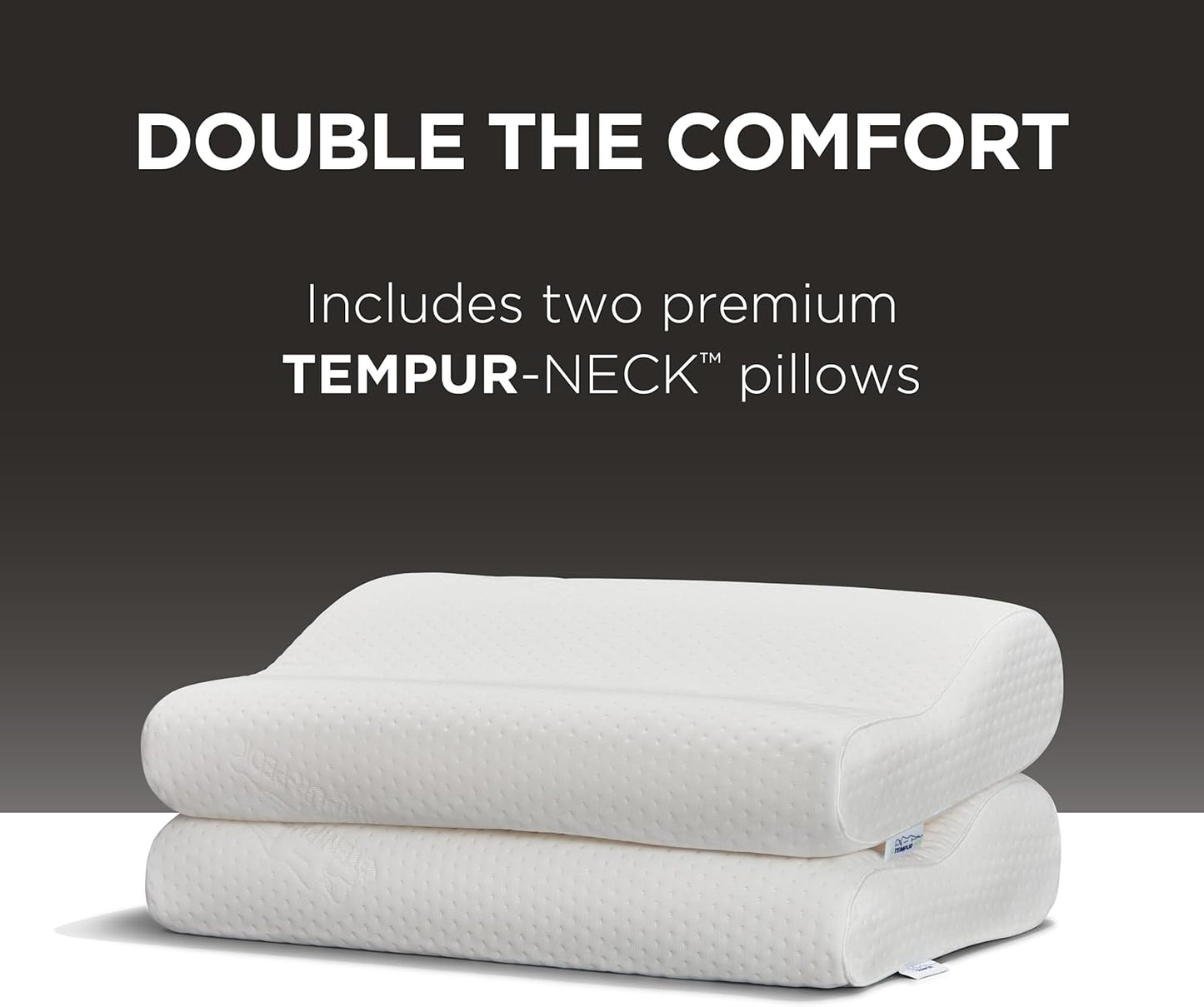 Tempur-Pedic TEMPUR-Ergo Neck Pillow, Medium Profile, White