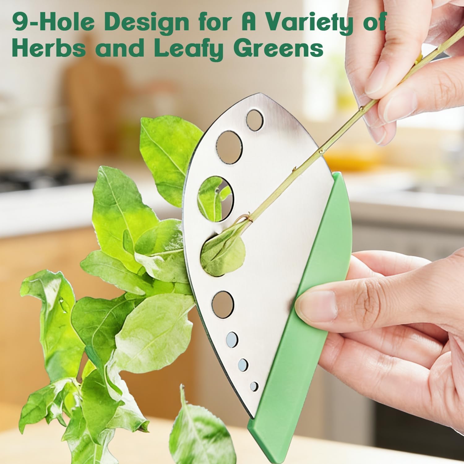 Herb Stripper 9-Hole Stainless Steel Peeler & 5-Hole Herb Stripper Bow